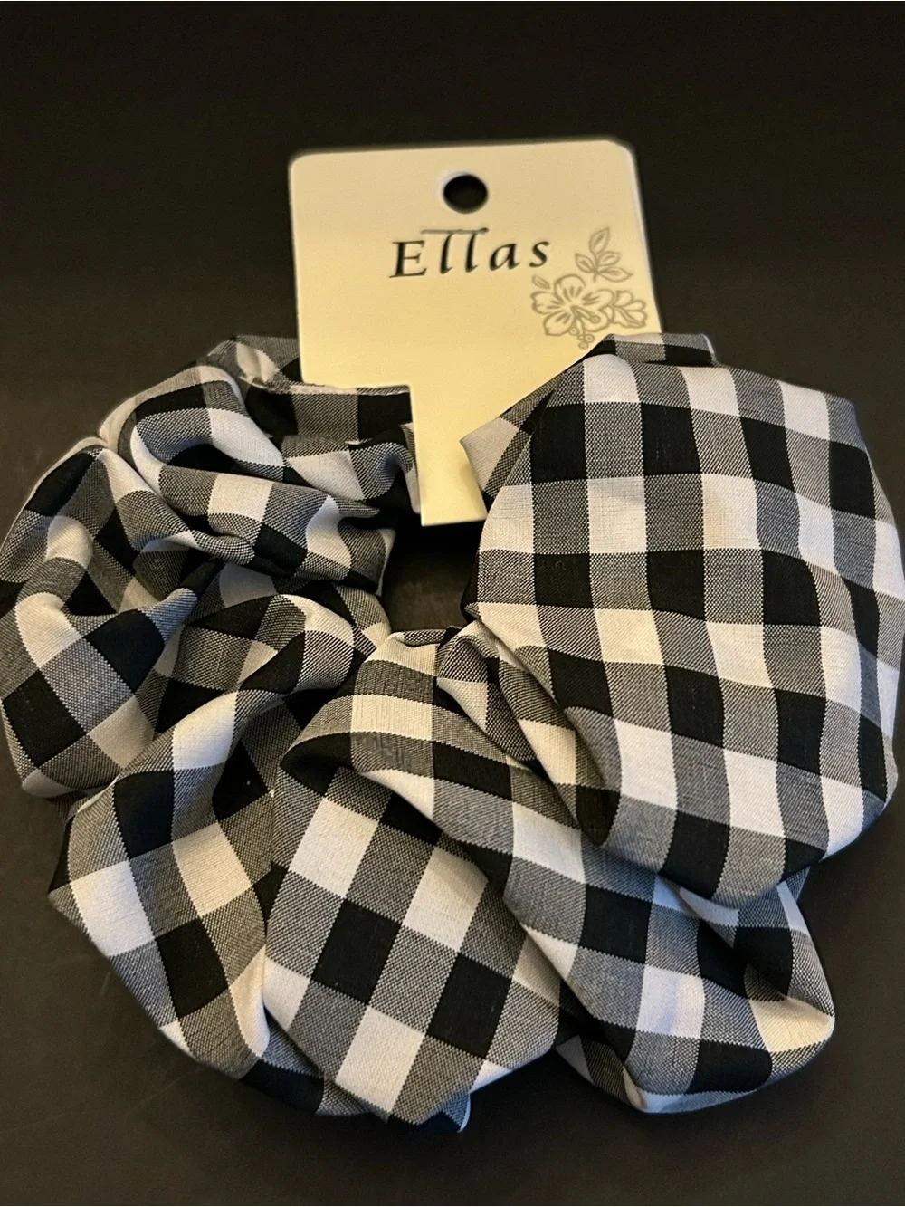 Ellas Women’s Large Gingham Scrunchie Set of Six Blue & Multi Color Options NWT